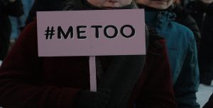 #MeToo sign in hand at rally