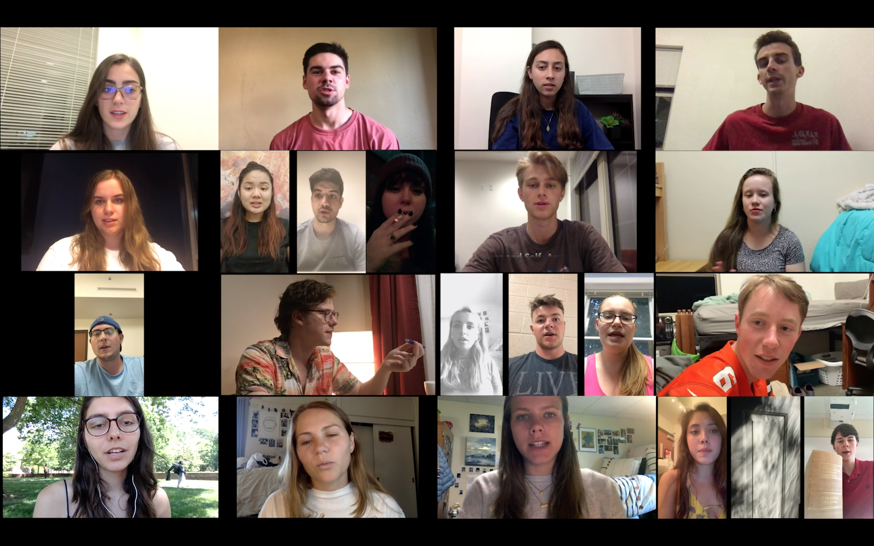 student selfie videos collage